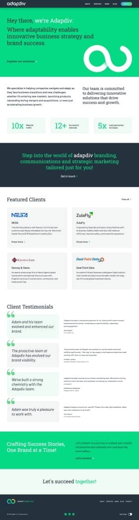 Adapdiv Website Screenshot