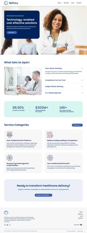 Refinica Website Screenshot